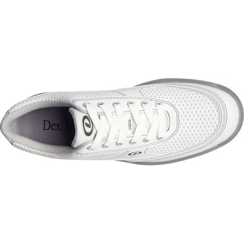 Dexter Mens Turbo Pro White Grey Wide Bowling Shoes