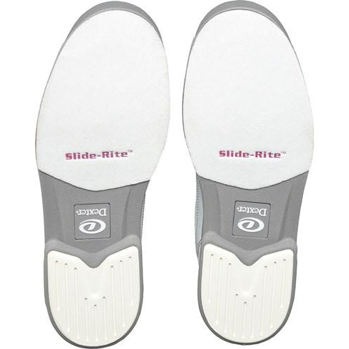 Dexter Mens Turbo Pro White Grey Wide Bowling Shoes