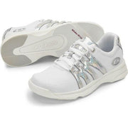 Dexter Womens Kathy White Silver Bowling Shoes