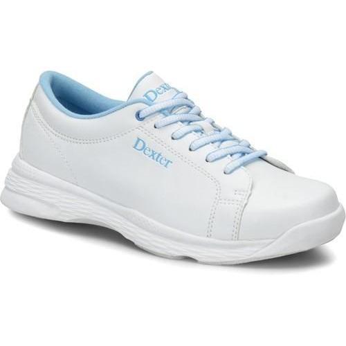 Dexter Womens Raquel V White Blue Wide Bowling Shoes