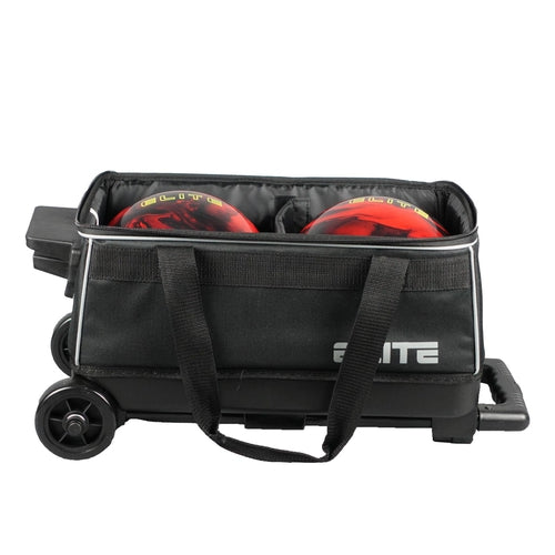 Elite Basic Double Roller Charcoal Bowling Bag