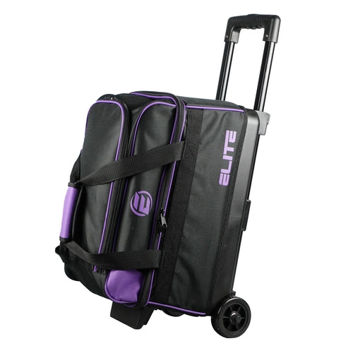 Elite Basic Double Roller Purple Bowling Bag