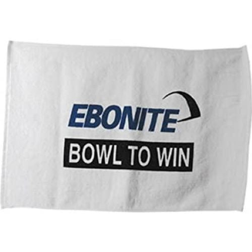 Ebonite Deluxe Logo White Cotton Bowling Towel 16" x 25"