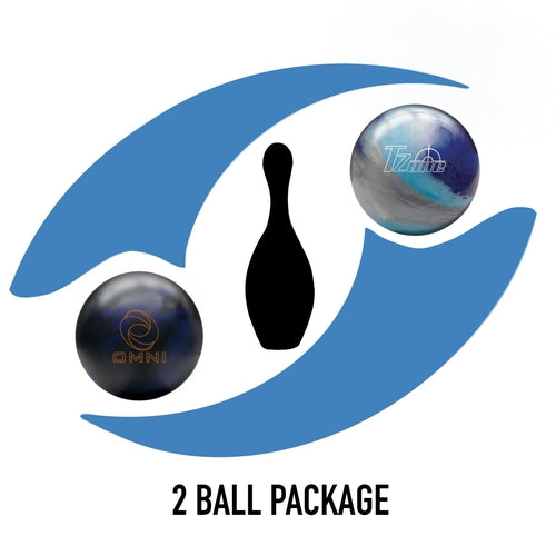 Ebonite Omni Solid & Brunswick TZone Arctic Blast 2 Ball Package Bowling Ball
