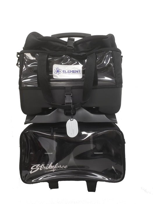 KR Strikeforce Element 4 Ball Roller Black Bowling Bag-Bowling Bag-DiscountBowlingSupply.com