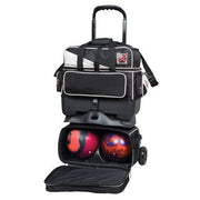 KR Strikeforce Fast 4 Ball Roller Black White Bowling Bag-Bowling Bag-DiscountBowlingSupply.com