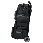 KR Strikeforce Konvoy 4 Ball Roller Black Carbon Bowling Bag-Bowling Bag