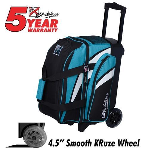 KR Cruiser Smooth Double Roller Teal Bowling Bag-DiscountBowlingSupply.com
