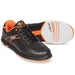 KR Mens Flyer Black Orange Bowling Shoes for men with non-marking rubber outsole