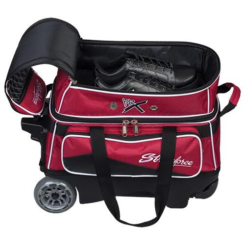 KR Royal Flush Double Ball Roller Red Bowling Bag