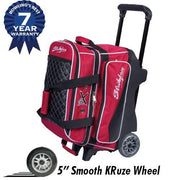 KR Royal Flush Double Ball Roller Red Bowling Bag
