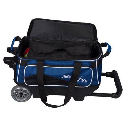 KR Royal Flush Double Ball Roller Royal/Black Bowling Bag