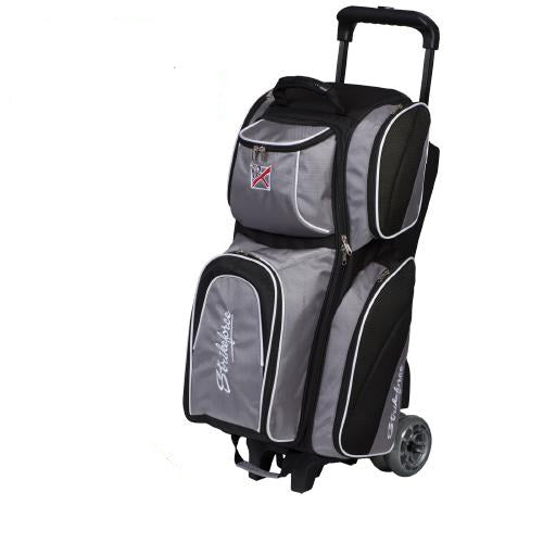 KR Strikeforce Apex Triple Roller Silver Bowling Bag-DiscountBowlingSupply.com