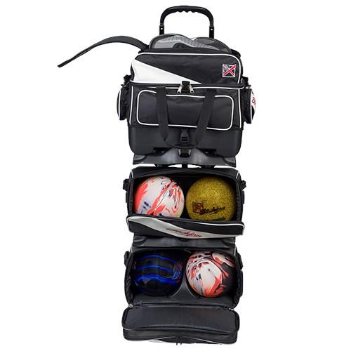 KR Strikeforce Fast 6 Ball Roller Black White Bowling Bag