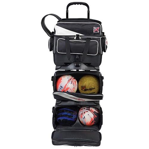 KR Strikeforce Fast 6 Ball Roller Black White Bowling Bag