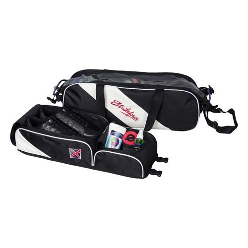 KR Strikeforce Fast Slim Triple Black White With Shoe Pouch Bowling Bag