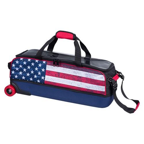 KR Strikeforce Fast Slim Triple Roller Dye Sub American Flag Bowling Bag