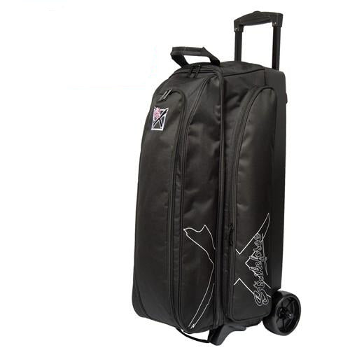 KR Strikeforce Hybrid X Triple Roller Black Bowling Bag-DiscountBowlingSupply.com