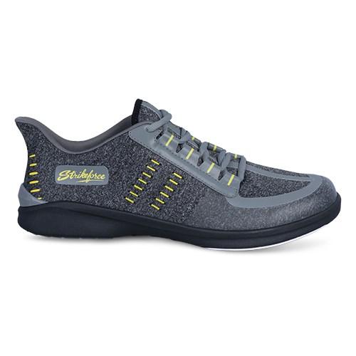 KR Strikeforce Mens Blaze Grey Yellow Bowling Shoes