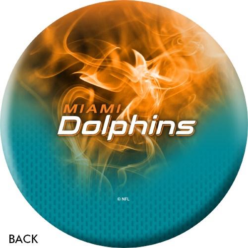 KR Strikeforce NFL on Fire Miami Dolphins Bowling Ball-DiscountBowlingSupply.com