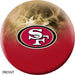 KR Strikeforce NFL on Fire San Francisco 49ers Bowling Ball-DiscountBowlingSupply.com