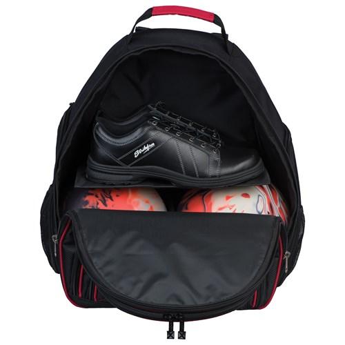 KR Strikeforce Royal Flush Deuce 2 Ball Backpack Black Red Bowling Bag