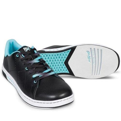 KR Strikeforce Womens Gem Black Teal Bowling Shoes-DiscountBowlingSupply.com