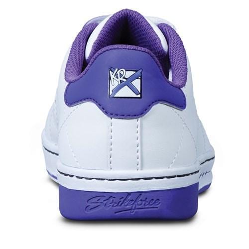 KR Womens Gem White Purple Bowling Shoes