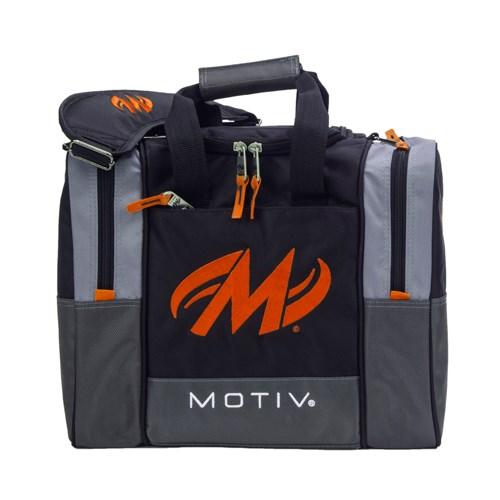Motiv Shock Black Orange Single Tote Bowling Bag-DiscountBowlingSupply.com