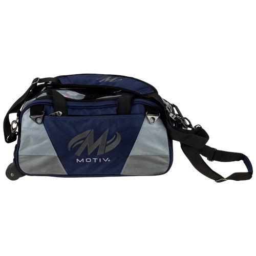 Motiv Ballistix Double Tote Roller Navy Bowling Bag-Bowling Bag