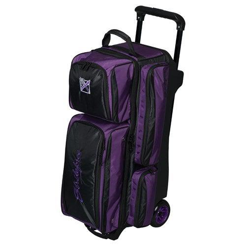 KR Strikeforce Konvoy Triple Ball Roller Black Purple Bowling Bag-Bowling Bag