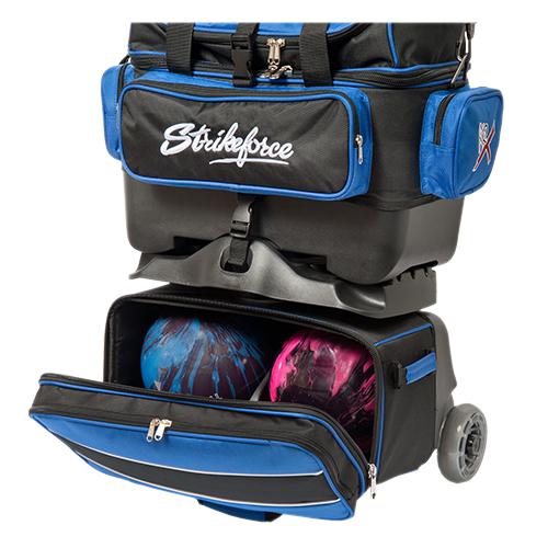 KR Strikeforce Royal Flush 4 Ball Roller Royal Black Bowling Bag-Bowling Bag