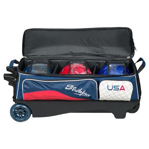 KR Strikeforce Royal Flush Triple Ball Roller USA Bowling Bag-Bowling Bag