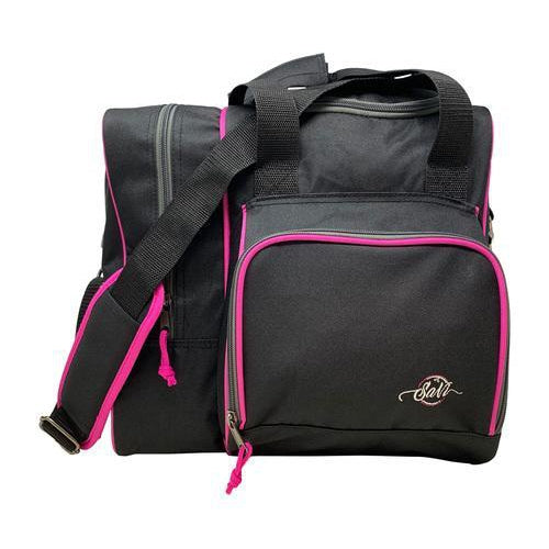 SaVi Black/Pink Deluxe Single Tote Bowling Bag