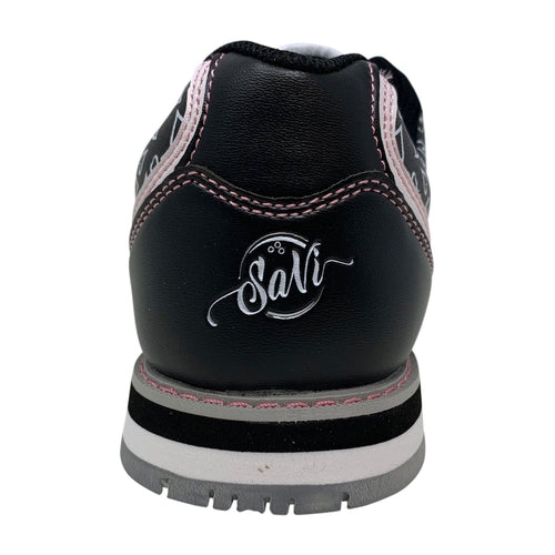 SaVi Women's Vienna Hearts Pink/Black/White Bowling Shoes