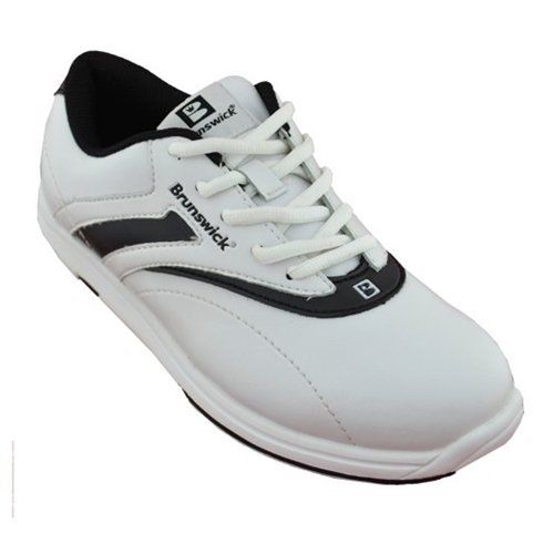 Brunswick Womens Silk White Black Bowling Shoes-Bowling Shoe-DiscountBowlingSupply.com