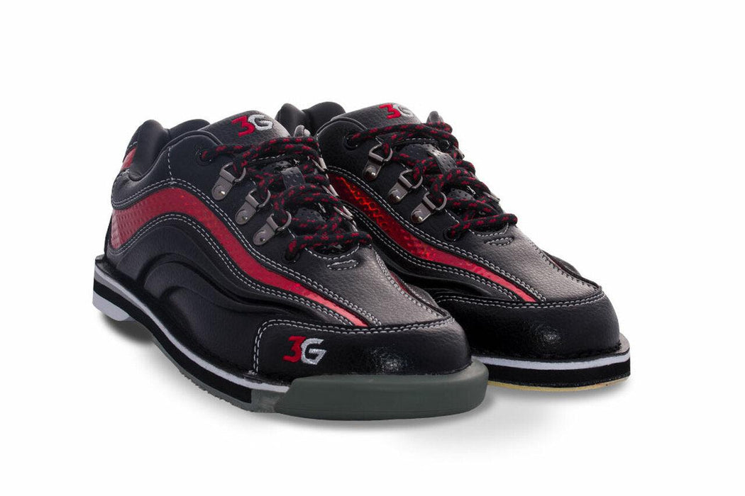 3G Mens Sport Ultra Black Red Left Hand Bowling Shoes-Bowling Shoe-DiscountBowlingSupply.com