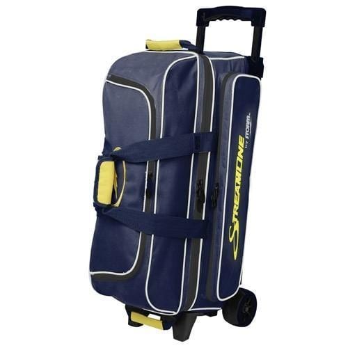 Storm Streamline 3 Ball Roller Navy/Grey/Yellow-Bowling Bag-DiscountBowlingSupply.com