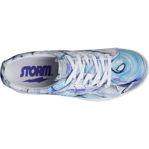 Storm Womens Meadow White Purple Swirl Bowling Shoes-DiscountBowlingSupply.com