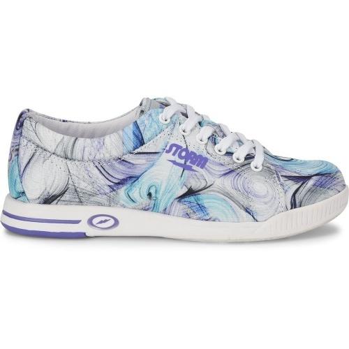 Storm Womens Meadow White Purple Swirl Bowling Shoes-DiscountBowlingSupply.com